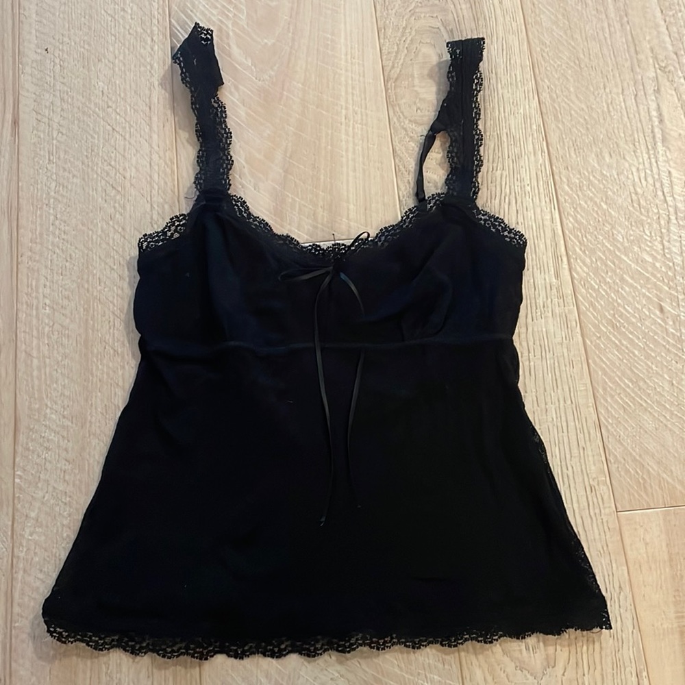 Y2K Eberjey Black Lace Camisole.